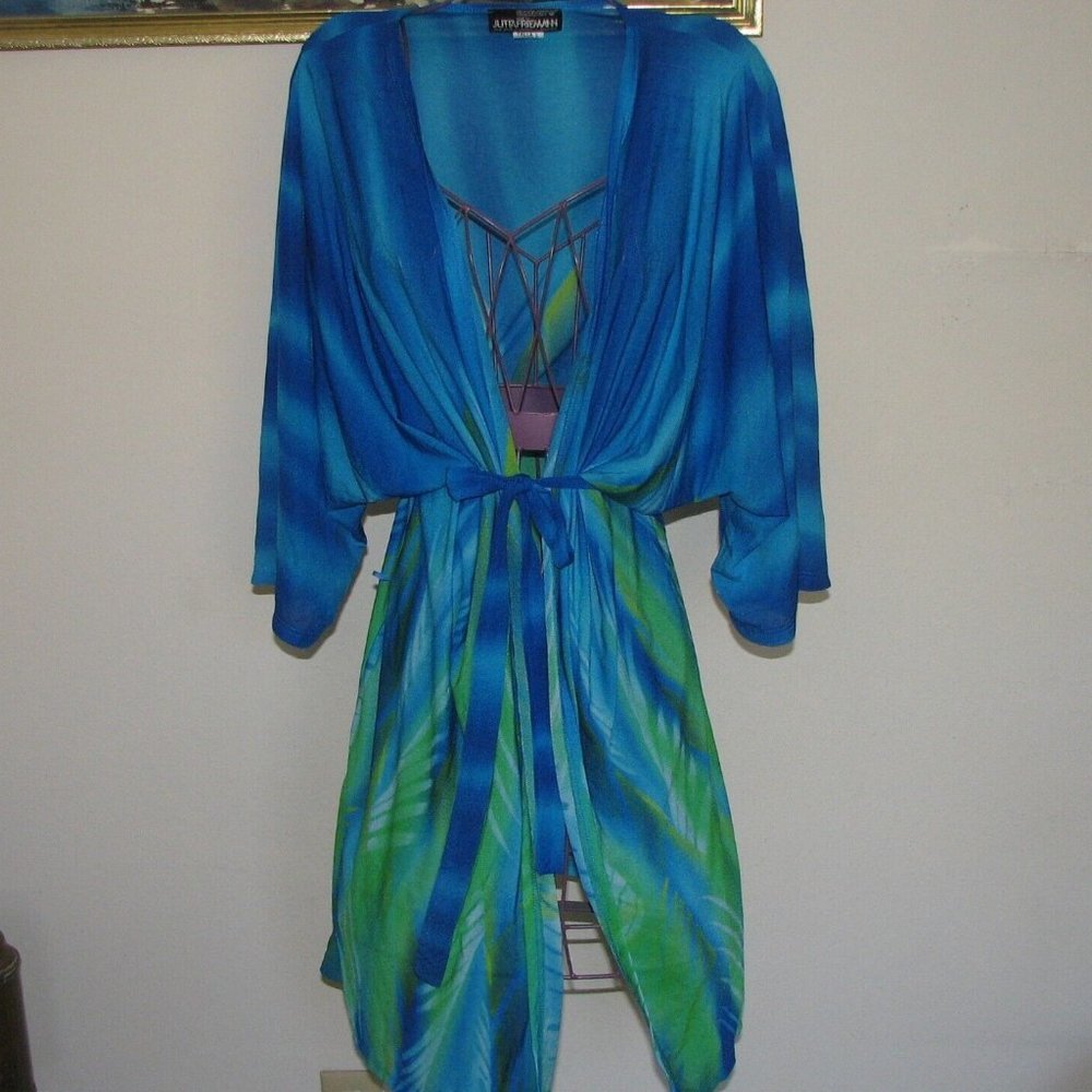 Sunfair Tropical Casual Coverup Gown Robe Kimono by Jutta Friemann